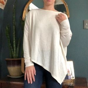 Mossimo Asymmetrical White Sweater Size L